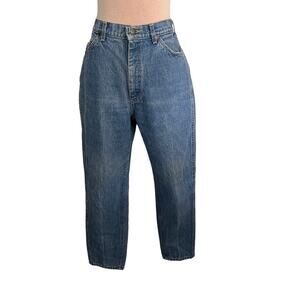 Lee Jeans Womens 12 28x27 Petite Blue Tapered High Rise Vintage Mom 80s 90s Y2K